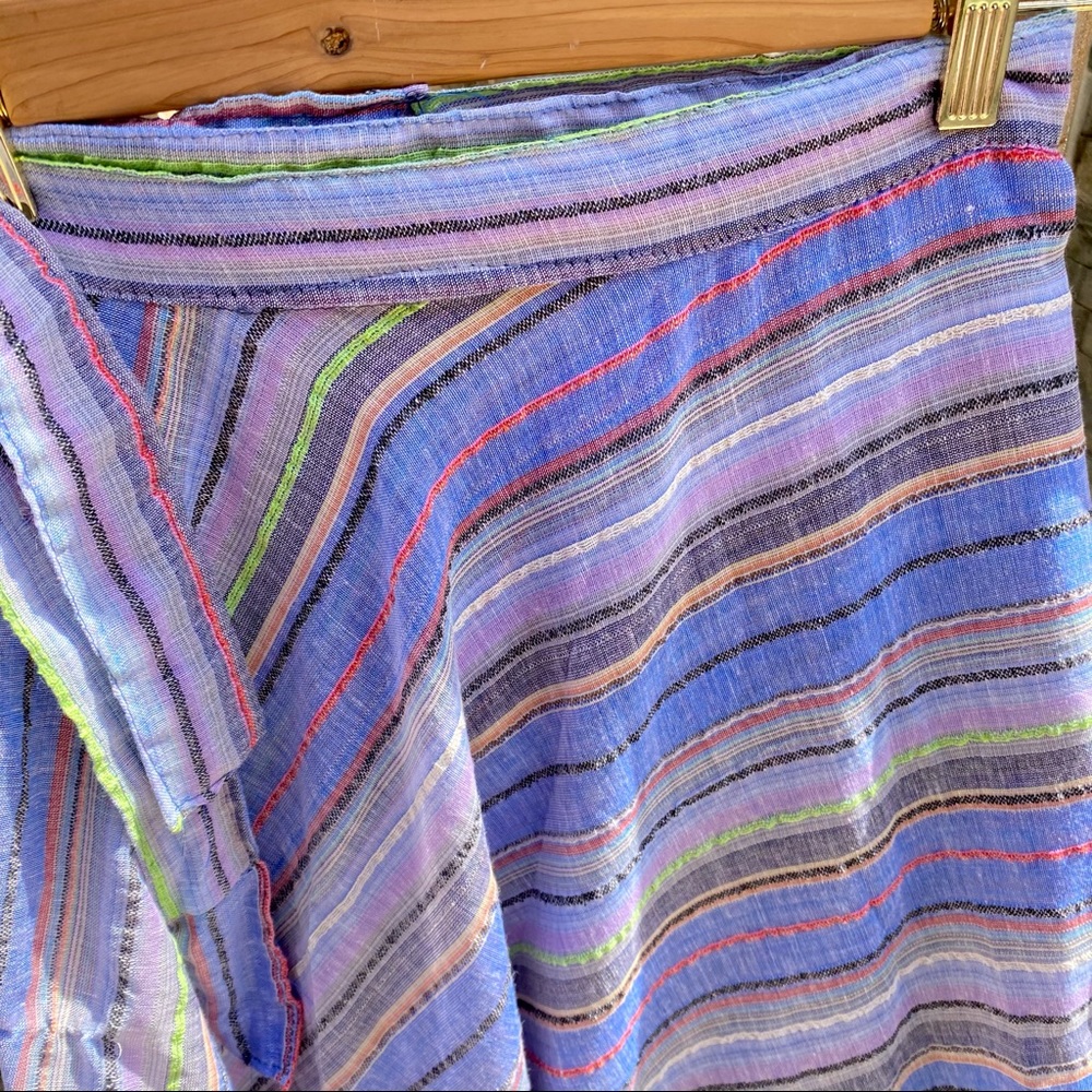 🆕🆕🆕✨BOHO STRIPED WRAP SKIRT SARONG FROM INDIA - Picture 5 of 9